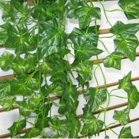 12 Pcs 2.4m Feuilles Lierre Artificielle Guirlande Vert Décoration (1/4)