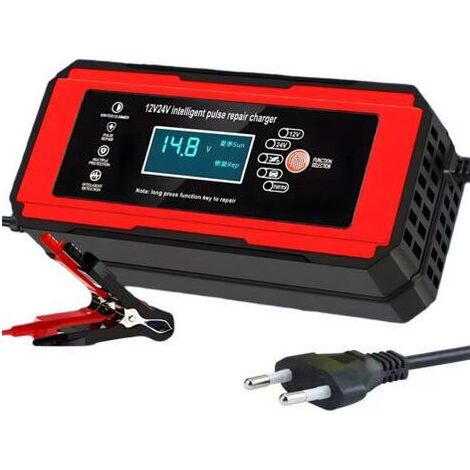 Chargeur De Batterie 12 V 24 V 10 A - Pour Voiture Moto Camion - Compatible Systèmes 12 V Et 24 V - 1 Pièce (1/5)