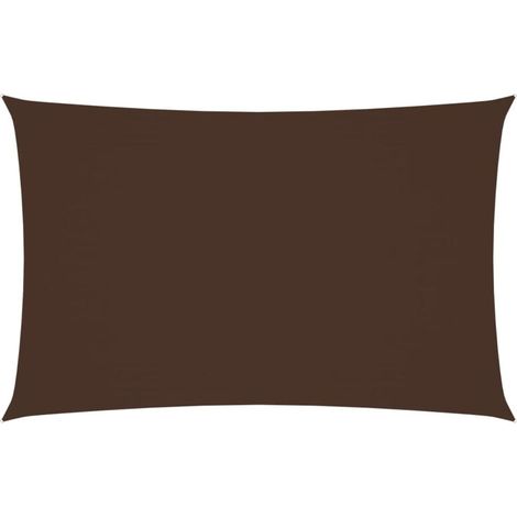Voile de parasol Tissu Oxford rectangulaire 3x6 m Marron Sonnenschutz Sichtschutz Windschutz Outdoor (1/5)
