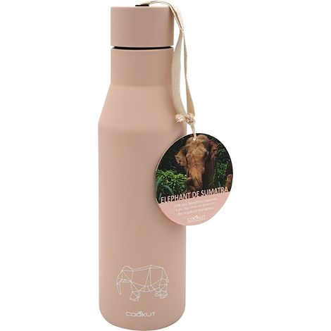 Bouteille isotherme animaux rose - Cookut