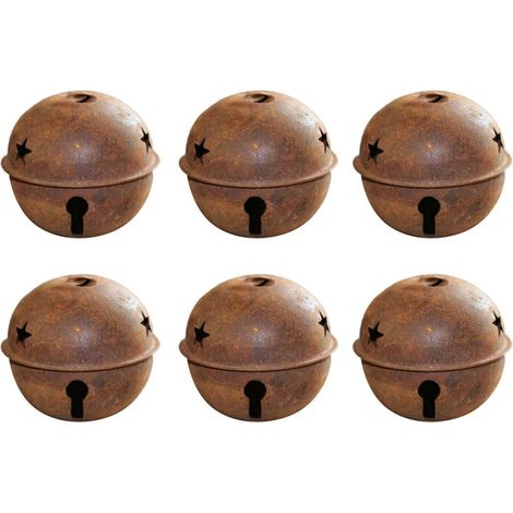 Lot de clochettes pour décoration de Noël - 40 mm - Rouille - DIY - Décoration de Noël
