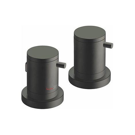 Bain Douche Triverde Sur Gorge Chromé Noir Brossé - CRISTINA ONDYNA XT14275