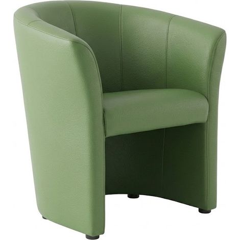 Fauteuil cabriolet confort écocuir vert Tisso (1/4)