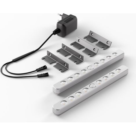 Halemeier Ser Bettleuchte LuckyLine 2er Set cw Alu Optik LED-Verl.,EVG (1/4)