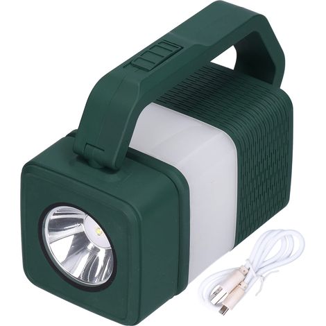 Multifunktionale Campinglampe, hohe Helligkeit, USB-aufladbar, robuste Notleuchte für Outdoor-Aktivitäten wie Angeln und Wandern (Grün) (1/5)