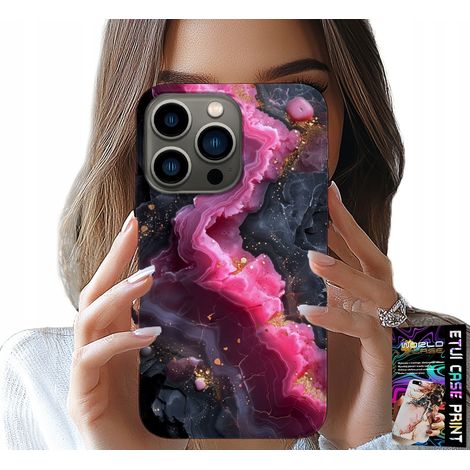 Custodia per iPhone 16 PRO - retro effetto marmo rosa, motivi alla moda (1/5)