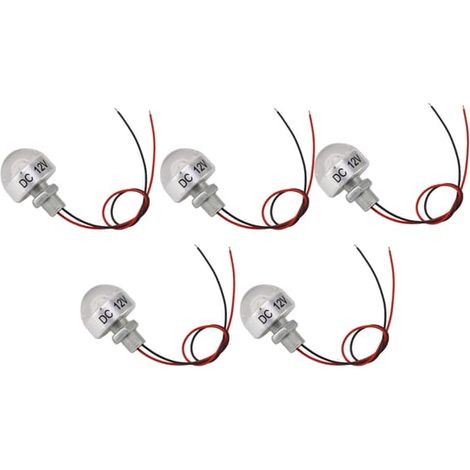 Lot de 5 spots LED encastrés au sol, 12 V CC, 1 W, pour éclairage d'escalier, présentoirs de bijoux, plafonds, escaliers et jardins. (1/5)