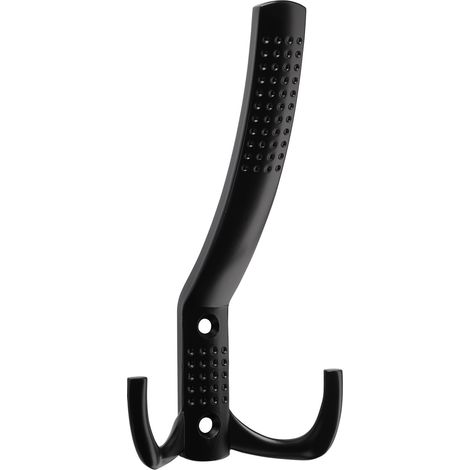 SO-TECH - Patère murale JASMIN - métal, crochet design pour vestiaire, entrée et chambre - L67×P76 mm - (Long) - Noir