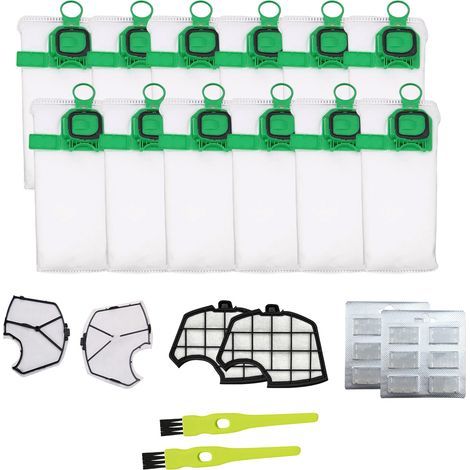 Sac Aspirateur - Compatible Vorwerk Kobold VK140 VK150 - Filtre Moteur - Parfum - Brosse - Kit de Remplacement 12 Pièces (1/5)