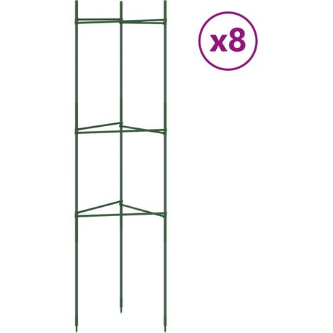 Maison Exclusive - Tomatenkäfige 8 Stk. 116 cm Stahl und PP