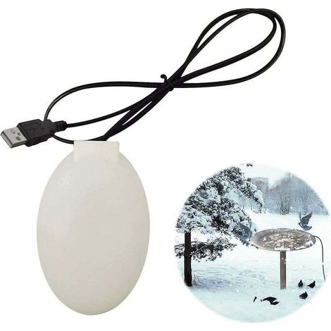 Bains d'oiseaux chauffés, dégivreur d'étang de chauffage de bain d'oiseaux, chauffe-eau de dégivreur de bain d'oiseaux à commande thermostatique pour cour de Patio