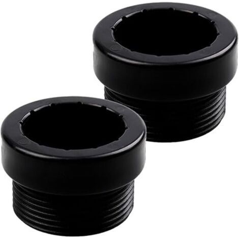 royaluxe-Lot de 2 manchons adaptateurs filetés pour stabilisateur de parasol de piscine - pour extérieur, patio, terrasse - Noir, Noir