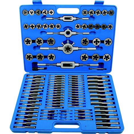 Bgs Technic – Coffret tarauds et filières – Filetages fins et spéciaux – Dimensions de M2 à M18 – Pour métaux et plastiques