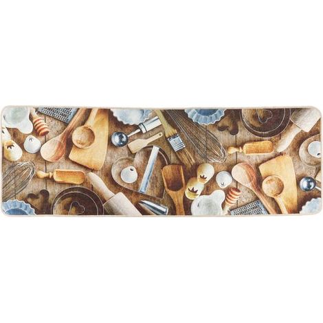 Tapis de cuisine multicolore, 60x180 cm, lavable. (1/5)