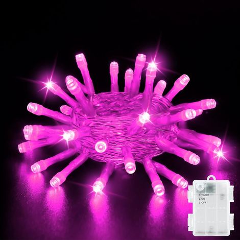 1 Guirlande lumineuse, 3m, 30 LED, fil de cuivre, étanche IP65, minuterie 6h, intérieur extérieur