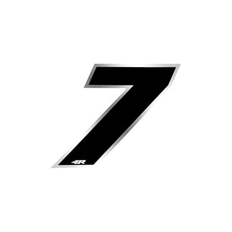 Numeri Gara Anodizzati 27 x 37 mm - Numeri: 7 - Colore: NERO