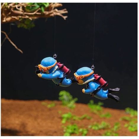 Ornements d'aquarium - Lot de 4 - Résine durable - Décoration colorée - Non toxique (1/4)