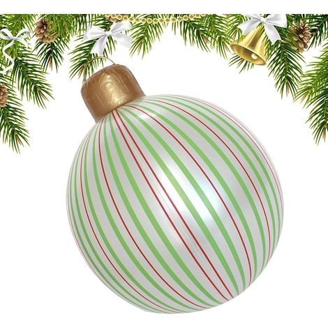 Décoration De Noël Boule Gonflable - Ornement Boule Gonflable Extérieur Jardin,Décorations PVC pour Jardin Extérieur Fêtes de Noël et (1/5)