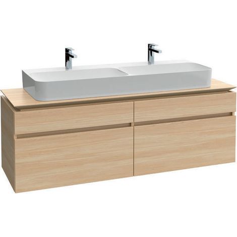 V&B Waschtischunterschrank LEGATO 1600x550x500mm Glossy White (1/4)