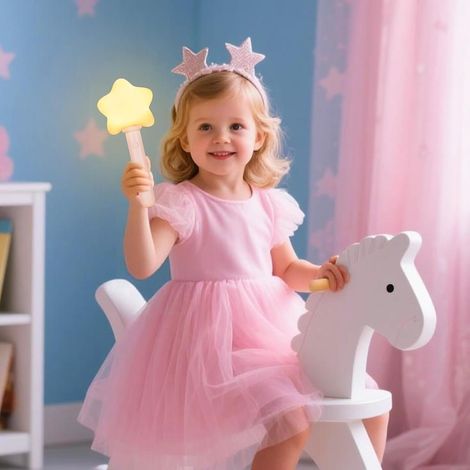 Veilleuse étoilée à 7 étoiles colorées pour enfants, veilleuse fantaisie rechargeable, décoration de chambre kawaii, cadeaux pour filles, tout-petits, bébés et garçons (1/5)