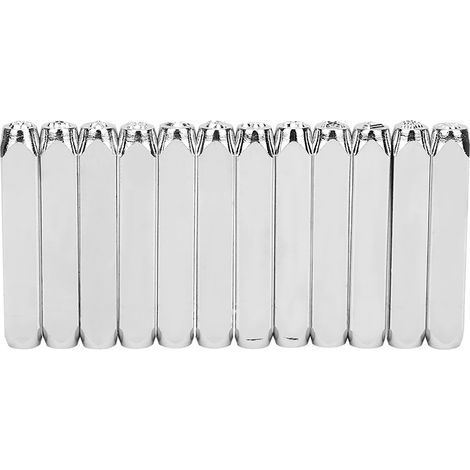 Set mit 12 6-mm-Stanzstempeln aus Kohlenstoff für Metall, Leder und Schmuck, 1/4"-Spitze (1/5)