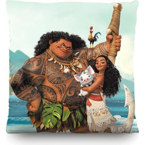 Coussin - Disney Vaiana Maui et Pua pig - 40x40 cm (1/3)