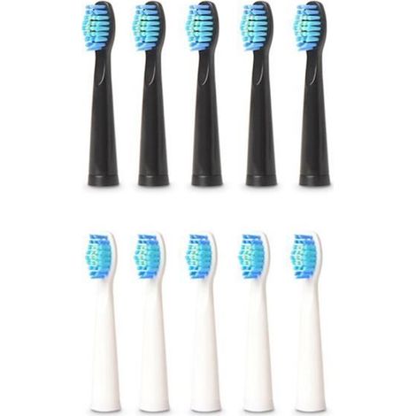 10 TêTes de Brosse à Dents éLectrique pour Fairywill FW-507-508-551-917-959, FW-D1-FW-D3-FW-D7-FW-D8 ELECTRIC TOOTHBRUSH (1/4)