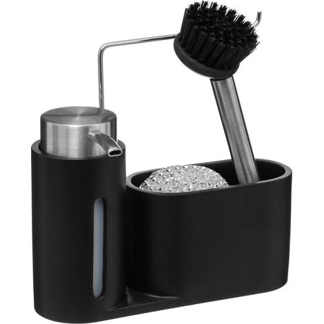 Spülbecken-organizer mit spender 150ml schwarz - 5five (1/5)