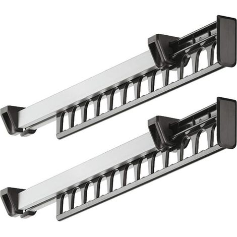 Hanger for cabinet, extendable, mobile, hanger for 12 hanger, length 312 mm, 2 pieces (1/4)