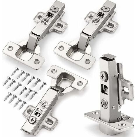 Bisagra de clip ZVD-4, bisagra automática, bisagra de clip, bisagra automática, montaje en superficie, bisagra estándar para puertas de cocina, armarios y puertas de armarios de cocina. (1/4)