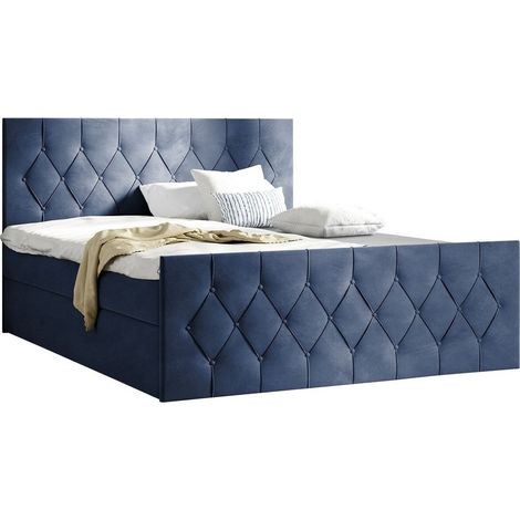 Lit boxspring Hortulus II, Mikrofaza 12, Continental, Double, 180x200, Tissu, Disponible, 187x216x103cm (1/5)