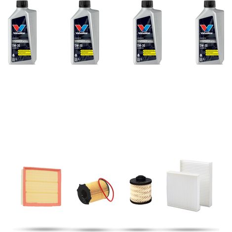 Kit tagliando 4 FILTRI e 4L OLIO compatibile con Ds3 1.6 BlueHdi 55kw dal 2014 (1/5)
