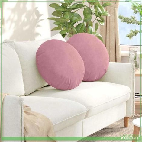Coussins de siège - FAFEISY - 42014178 - Rose - Velours - 40 x 13 cm (lot de 2) (1/5)