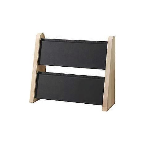 Présentoir à colliers gain de place, double couche, en bois, fabriqué à la main, pour bijouteries et maisons, noir (noir) (1/5)