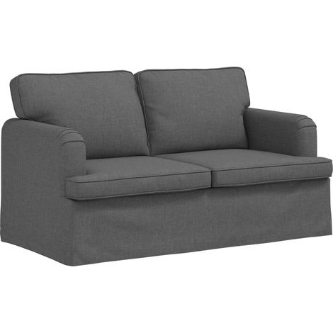 Canapé Gris foncé 144 x 80 x 85 cm tissu (1/5)
