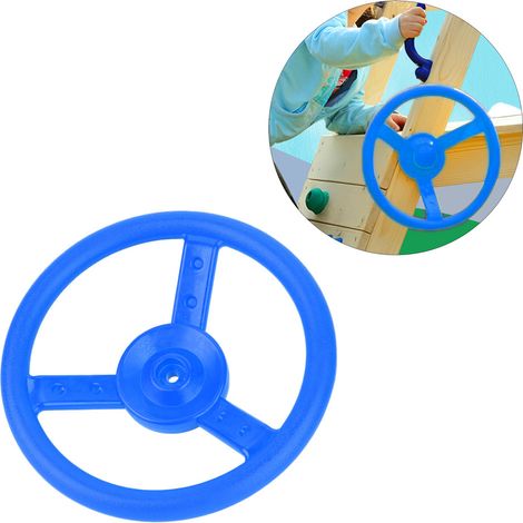 Spielzeugschaukel mit kleinem Lenkrad aus Kunststoff für den Außenbereich (blau)