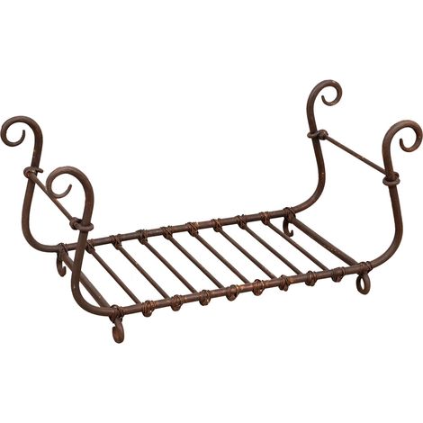 Porte-bois en fer forgé fait main L92XPR45XH44 cm