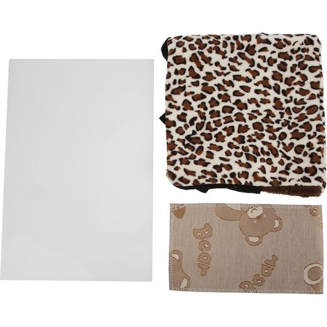 Tunnel pour animaux de compagnie, nid en flanelle, léopard, cachette pour petits animaux, Tube de jeu avec rideau à franges pour Hamster, cochon d'inde, marron (1/5)