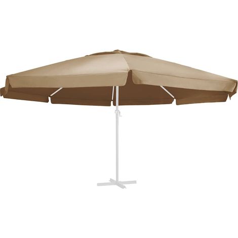 Maison Exclusive - Ersatzbezug für Sonnenschirm Taupe 610 cm
