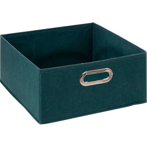 Cestino in velluto mix n modul 31x15cm blu petrolio - 5five