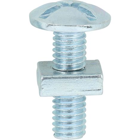 TIMCO Roofing Bolts & Square Nuts Silver - M6 x 20