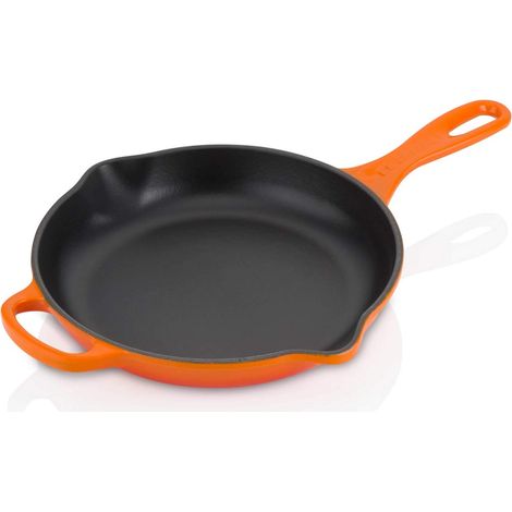 Le Creuset Padella doppio becco Evolution in ghisa vetrificata, Rotonda, diameter 20 cm, Arancione, 20182200900422 (1/5)