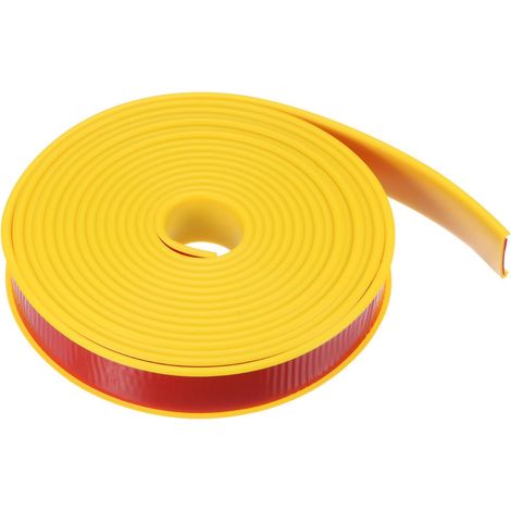 U-Shape Edge Banding 71/64" x 19.7 Feet (28mm x 6m) Flexible TPE Veneer Tape Self Adhesive Soft Edge Protector for Furniture, Cabinets, Repair, Yellow (1/5)