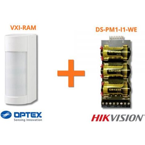 Hikvision Optex VXI-RAM infinity sensore radio infrarosso esterno + Trasmettitore - DS-PM1-I1-WE