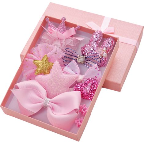 Pinces à cheveux pour chien, styles variés, motifs et nœuds, accessoires de toilettage, pinces à cheveux pour petites filles - Rose (1/4)