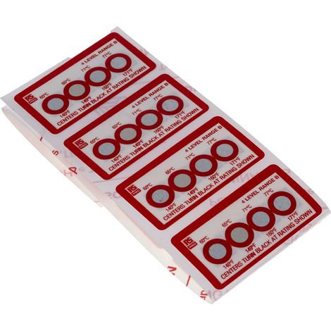 Étiquette thermosensible RS PRO 60°C à 77°C 4 niveaux
