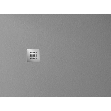 Receveur de douche en marbre de culture MITIA, rectangulaire 120x100cm, gris (1/4)