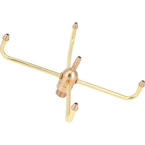 Tête d'arrosage rotative 4 bras avec filetage femelle G1/2 et mâle G3/4 pour fontaine de jardin (1/5)