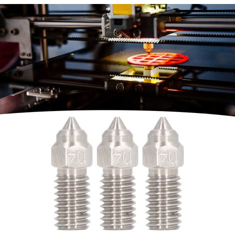 3 accessoires pour imprimante 3D : tête d'impression Elegoo Neptune 4 en acier inoxydable à haut débit (1,75/0,4 mm). (1/5)