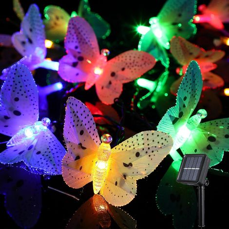 Guirlande Lumineuse Solaire à LED Multicolore avec, étanche, éclairage extérieur, pour Le Jardin, la terrasse ou la pelouse, éclairage décoratif pour fête (1/5)